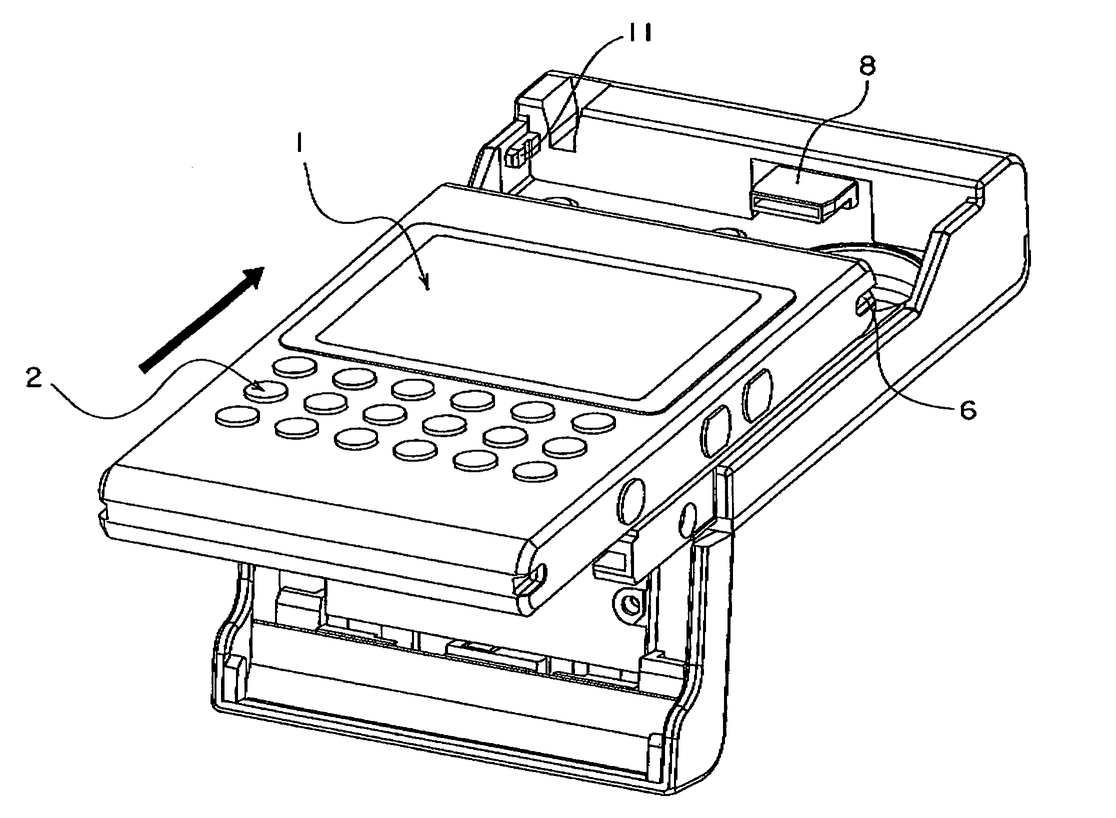 Cradle device for portable terminal