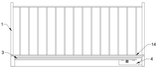 Suspended type automatic feeding and manure discharging environment-friendly pig cage