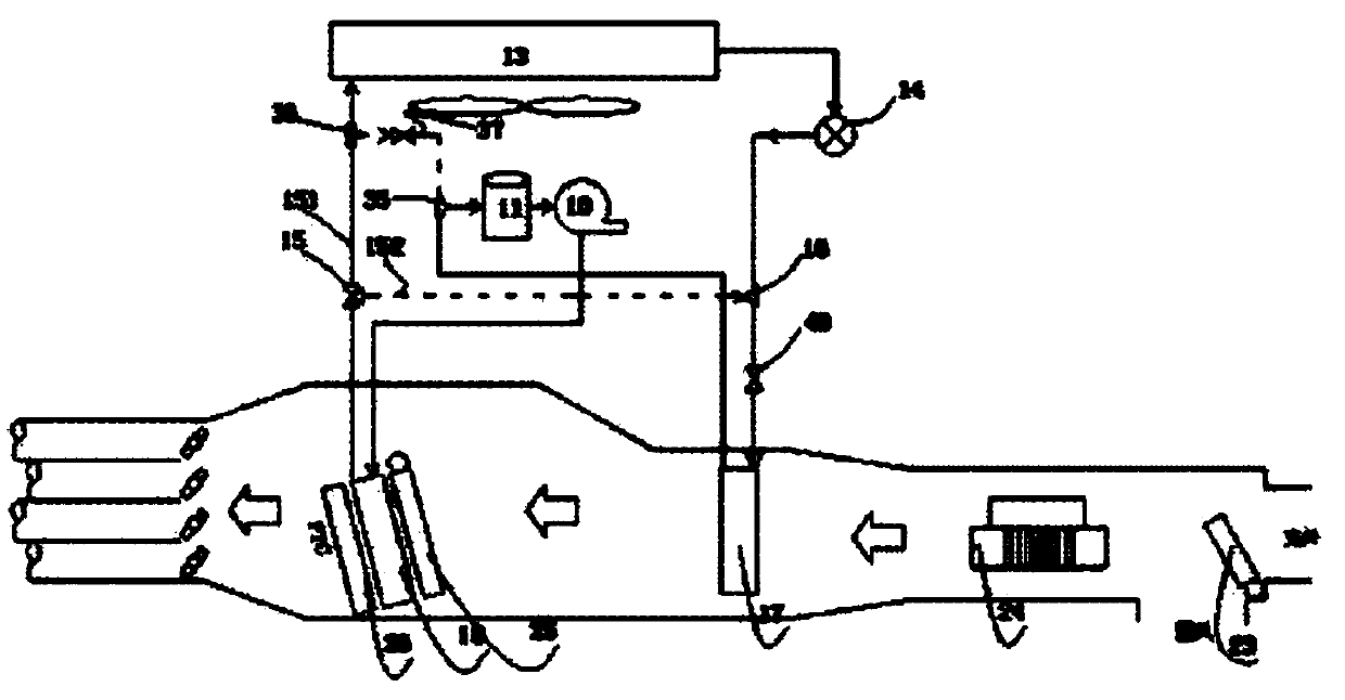 Air conditioning heat pump system of automobile