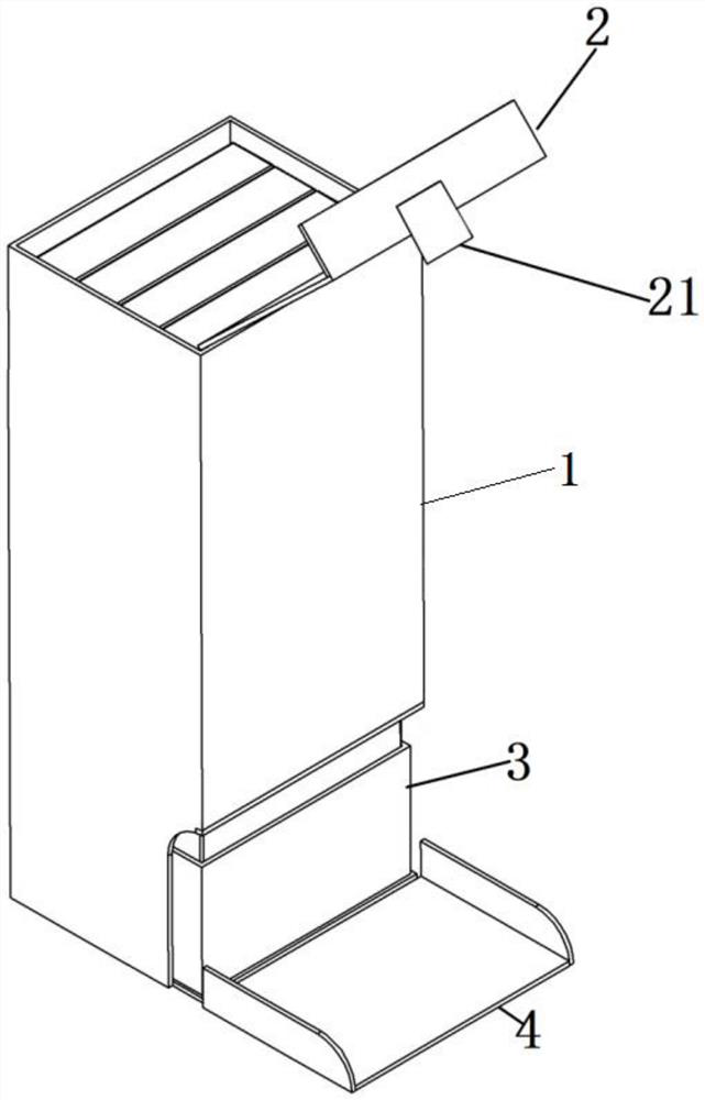 Falling type packaging strip box