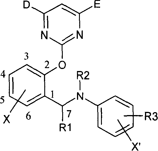 2-pyrimidine oxy-n-aryl 7-nitrile or organic phosphate benzylamine compound, its production and use thereof