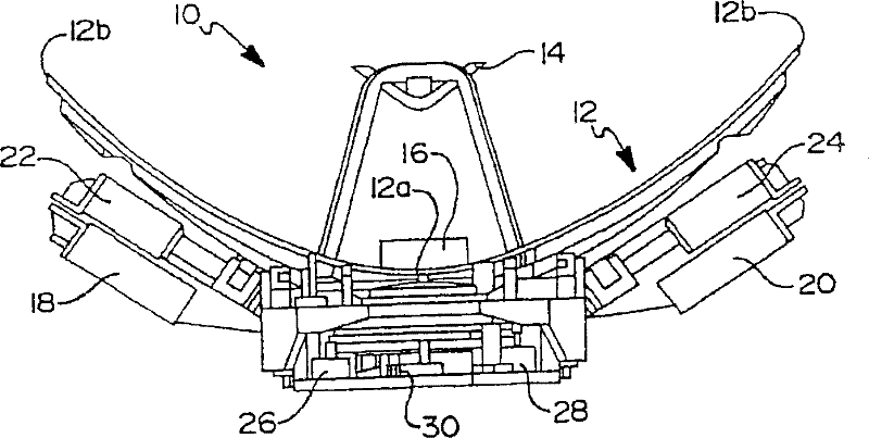 Method and apparatus for mounting a rotating reflector antenna to minimize swept arc