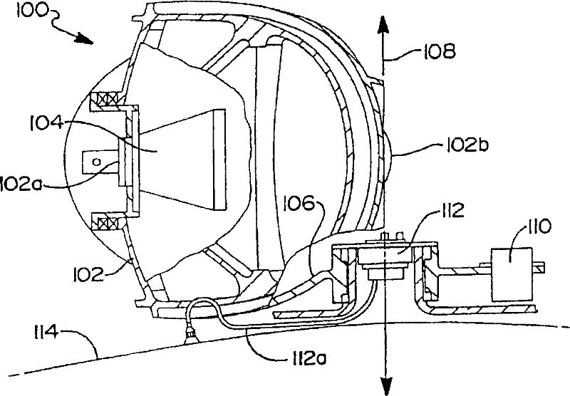 Method and apparatus for mounting a rotating reflector antenna to minimize swept arc