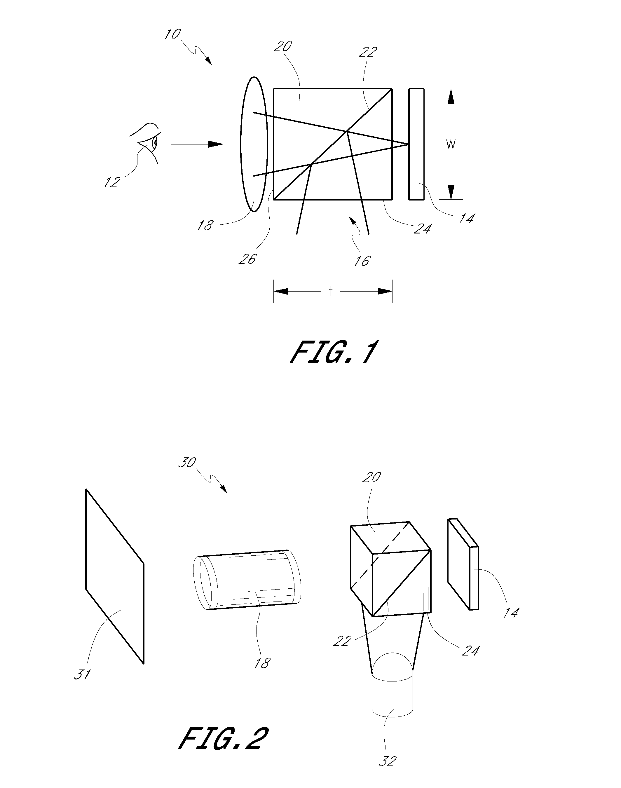 Beamsplitting structures and methods in optical systems