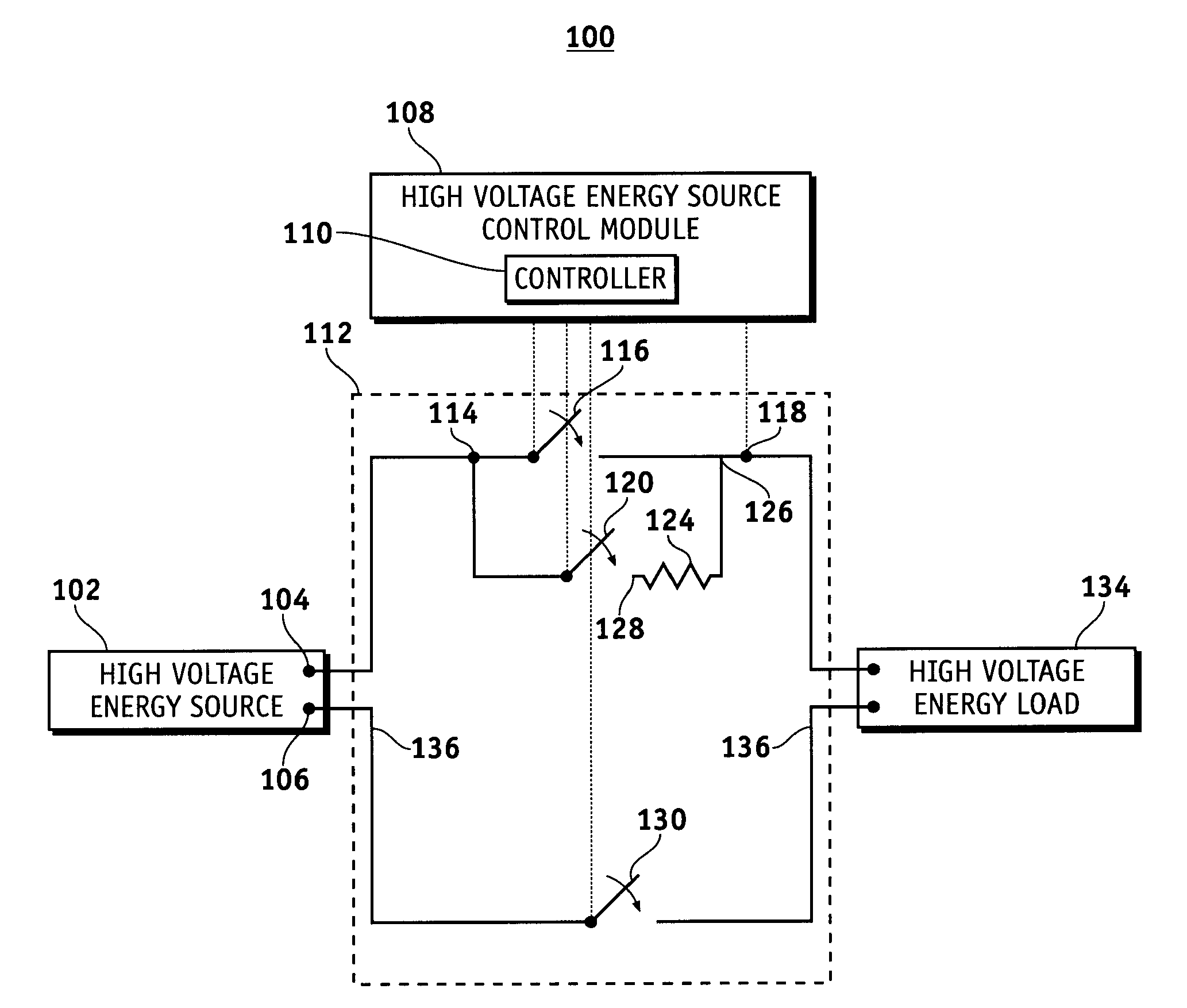 High voltage energy storage connection monitoring system and method