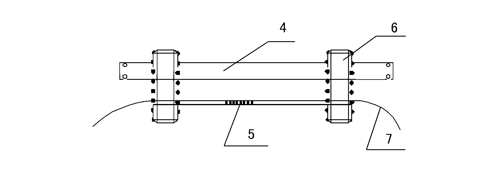 System for monitoring vibration frequency of high-voltage transmission conductor on line