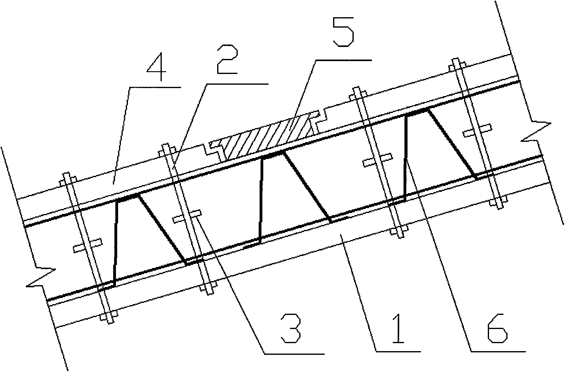 Pitched roof concrete construction method