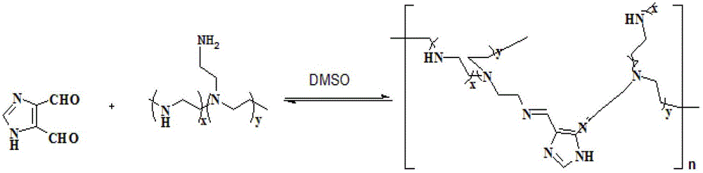 Carrier of nucleic acid substance containing degradable imine bond, its preparation method and application