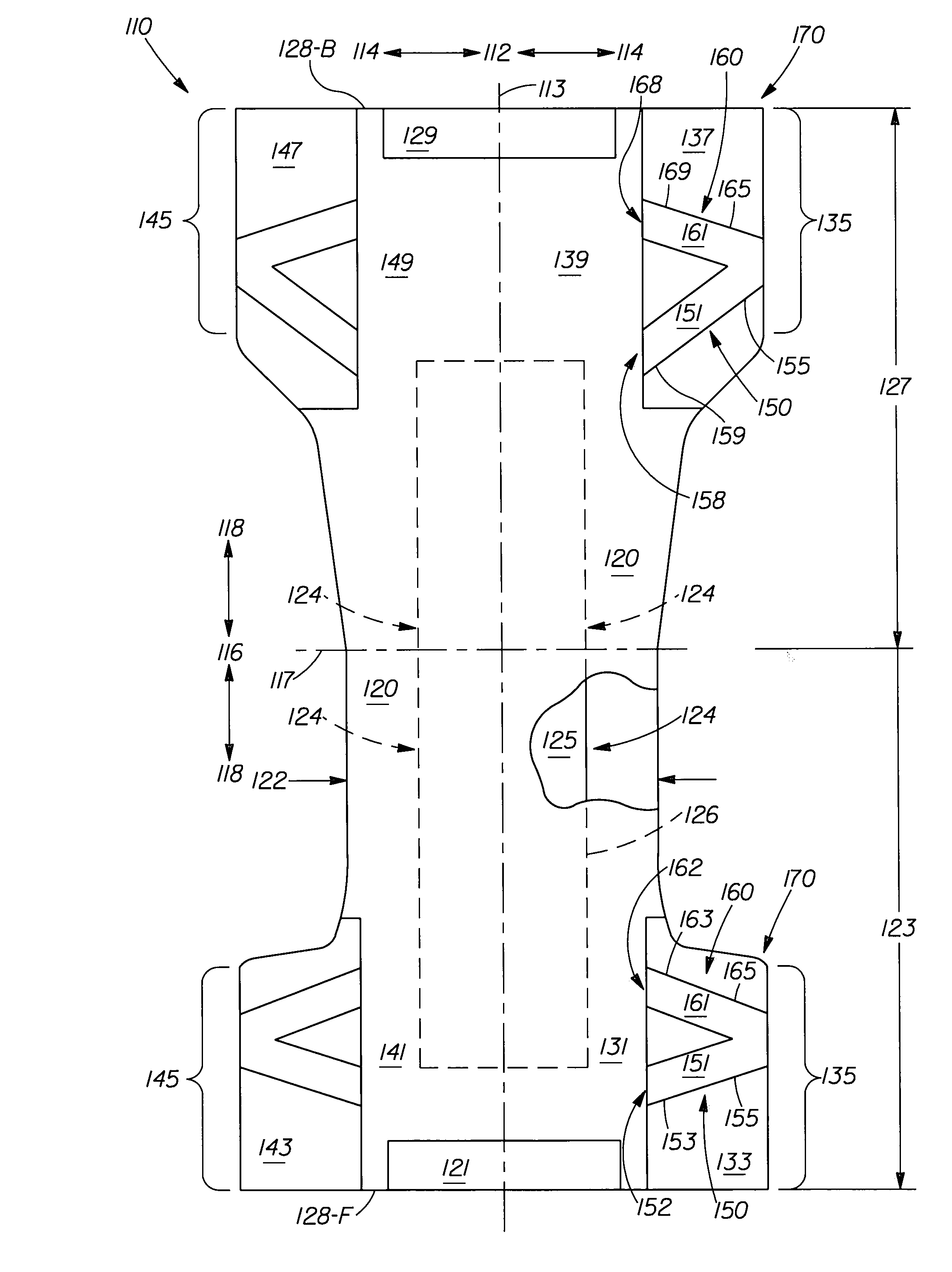 Disposable wearable absorbent articles with anchoring subsystems