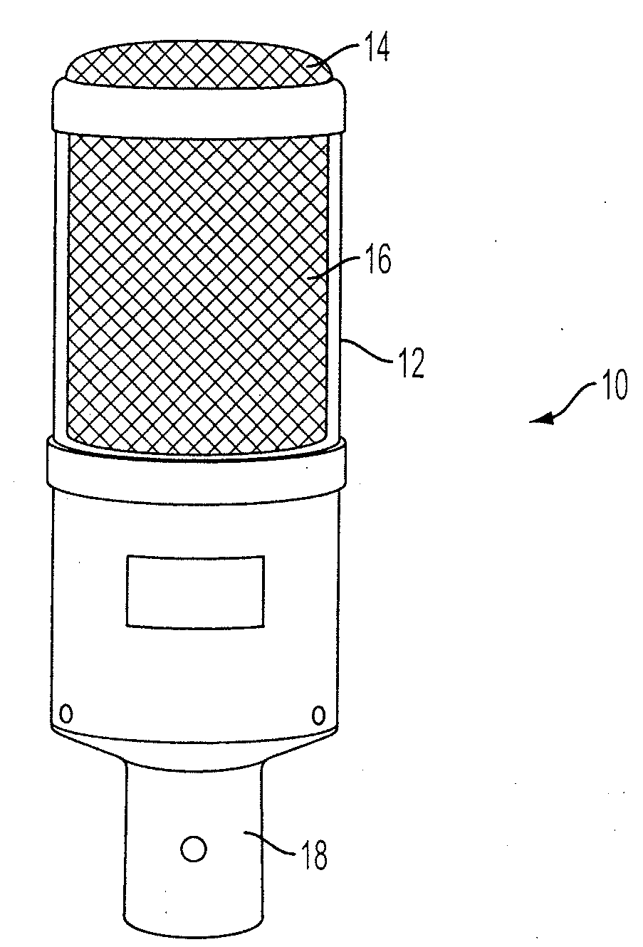 Microphone having rear phase rejection collection tube