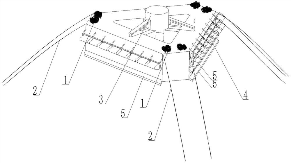 Shallow draught floating type wind generating set foundation platform