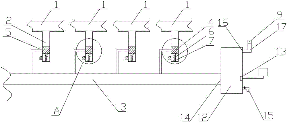 Fuel oil leakage positioning system and fuel oil leakage alarm system for marine diesel engine