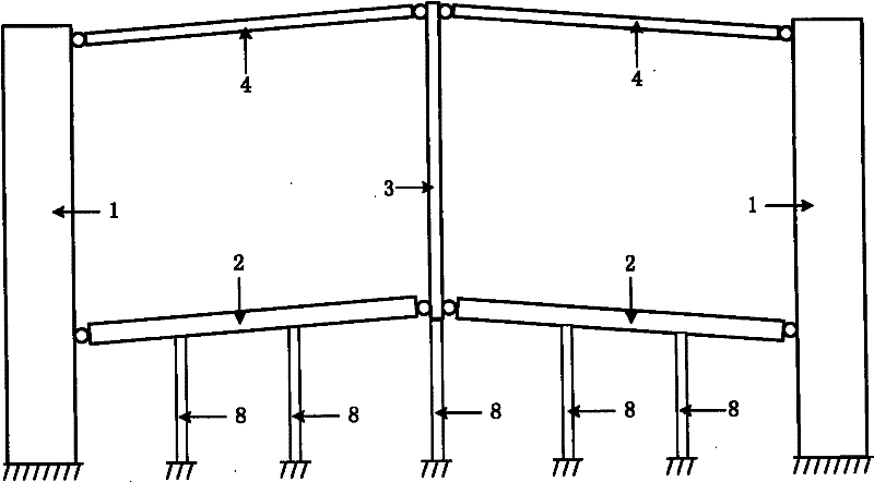 Cable-stayed multi-layer framework structure and construction control method thereof