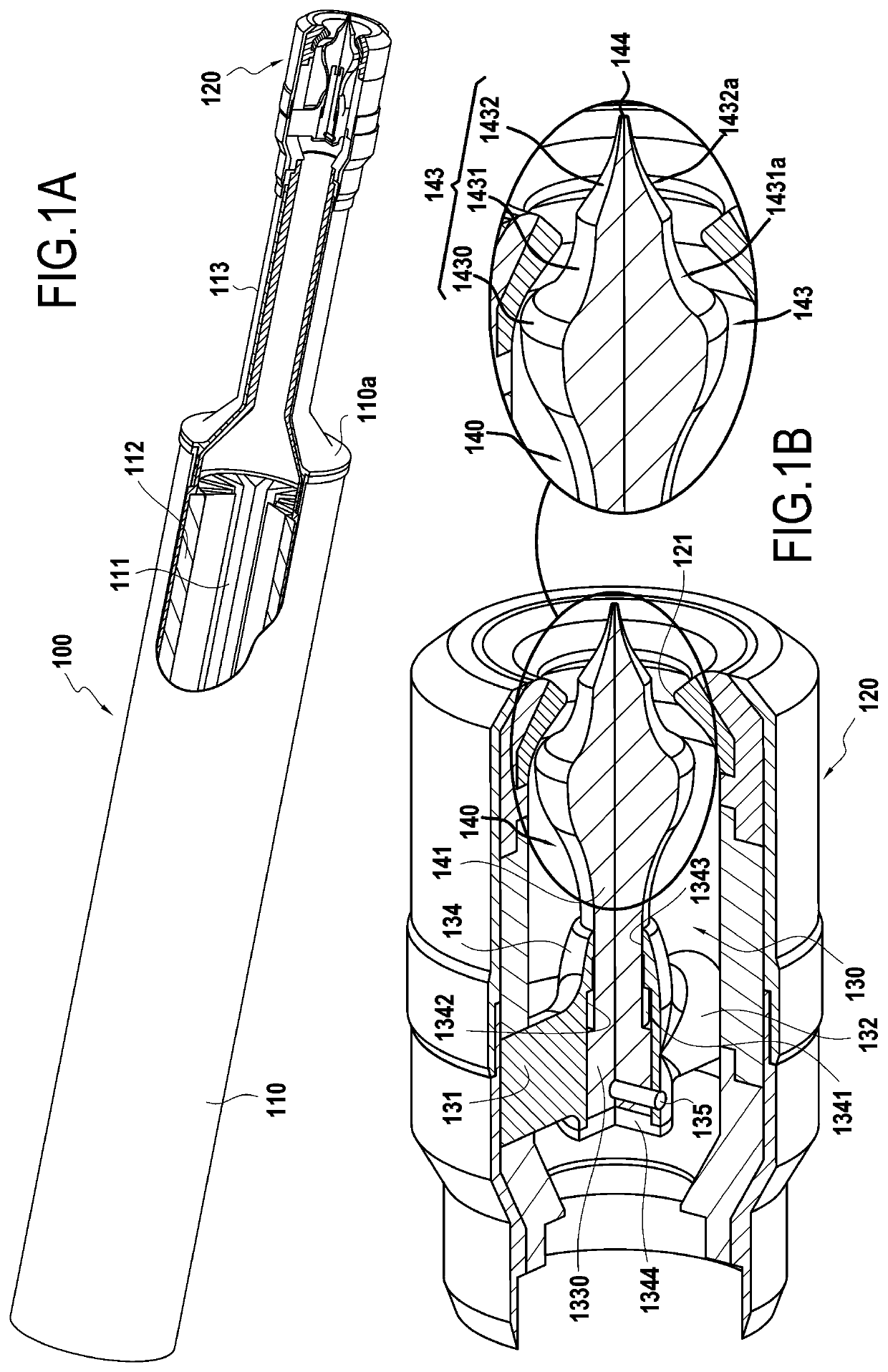 Device for modulating a gas ejection section