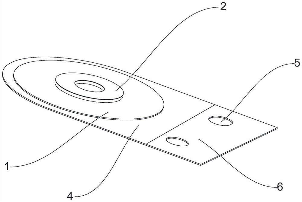 Novel scratch-resistant exhaust type computer foot pad with curved surface effect after being attached