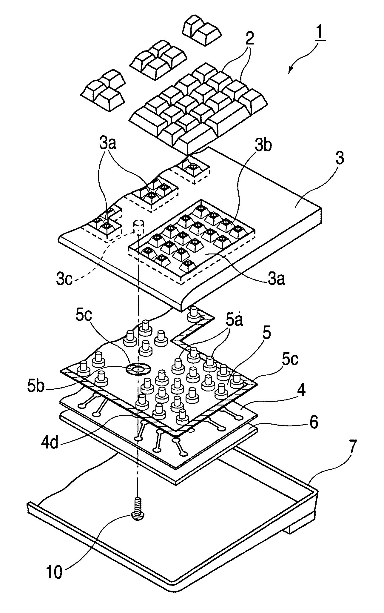 Keyboard spill-proofing mechanism