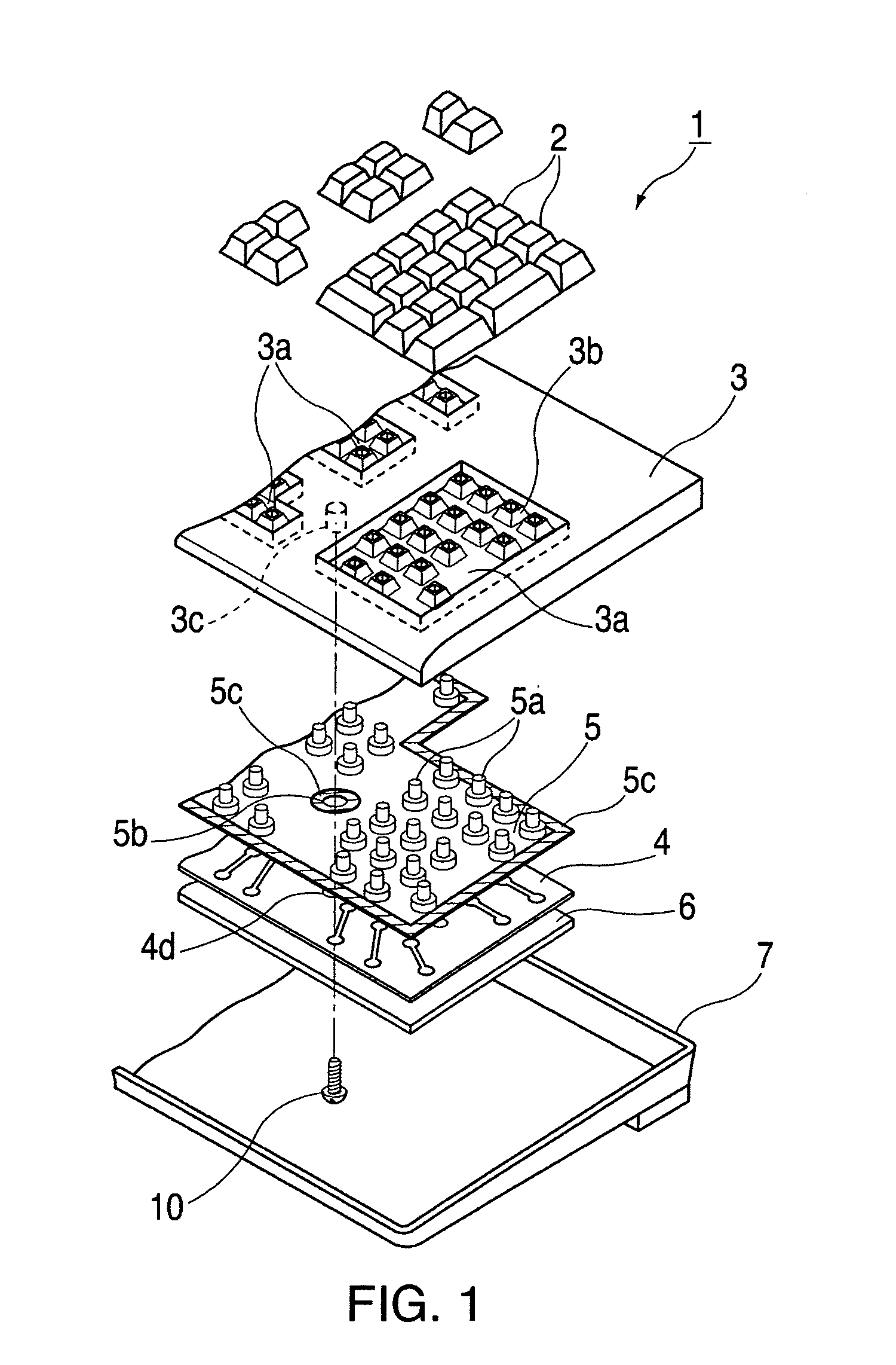 Keyboard spill-proofing mechanism