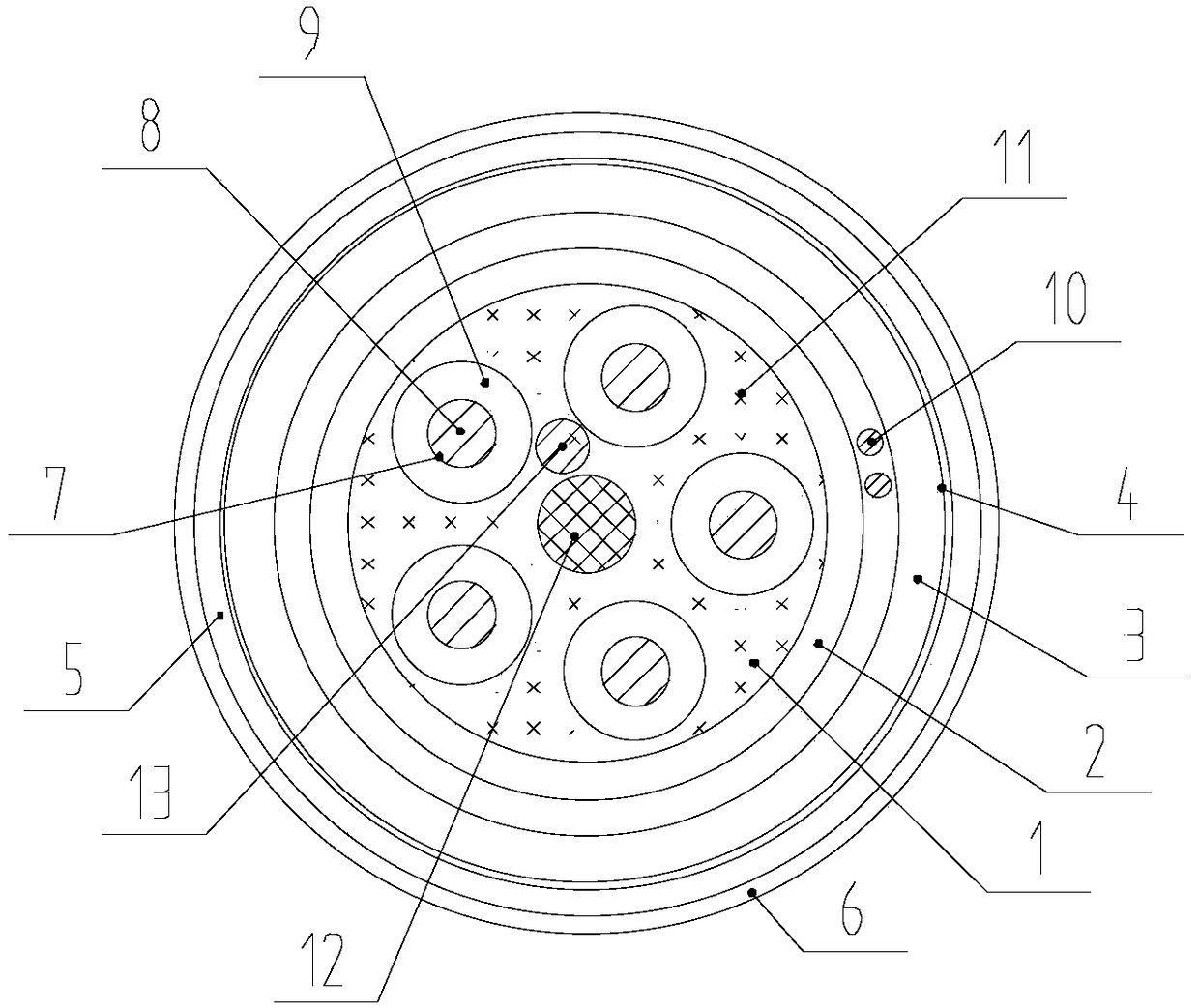 Physically foamed insulation data signal line structure