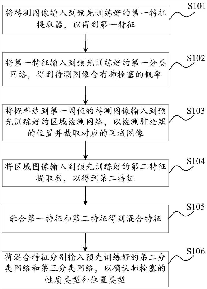 Pneumoembolism recognition device based on parameter sharing, terminal equipment and storage medium