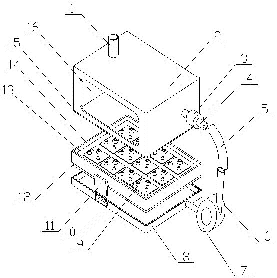 Washing and soaking device for combustion jet of gas furnace