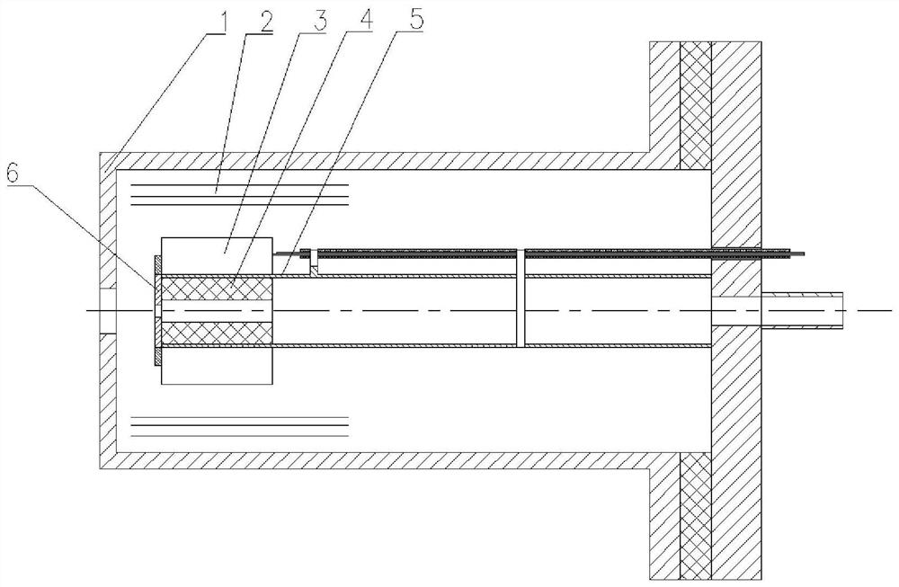 A method for leading out the cold end of the lanthanum hexaboride hollow cathode heating wire heating wire