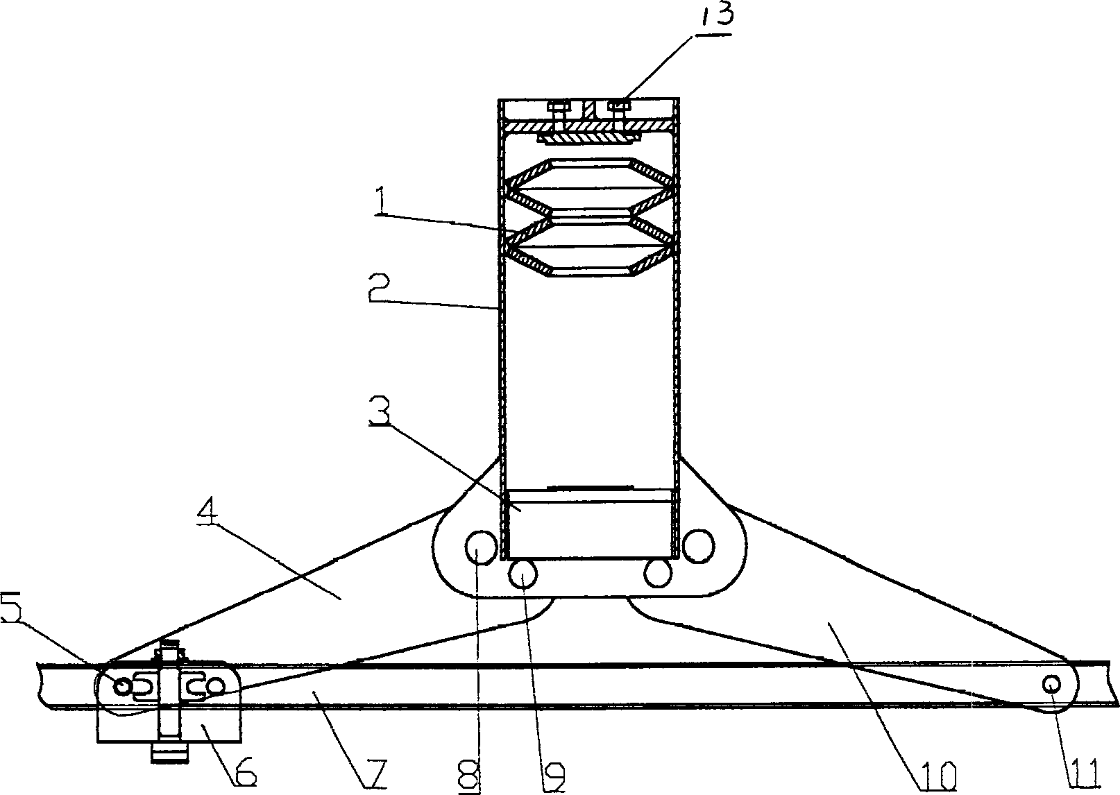 Passive direct loaded disk spring tension compensator