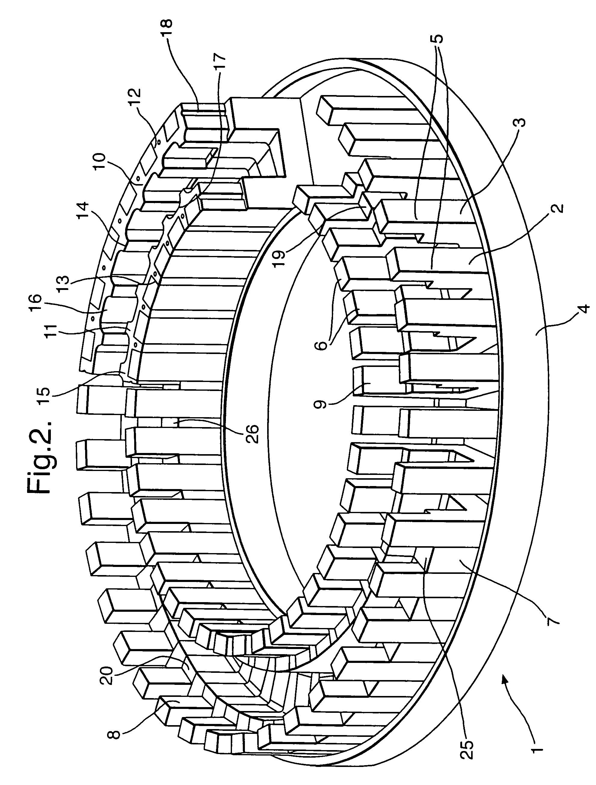 Stator pole structure for an electrical machine