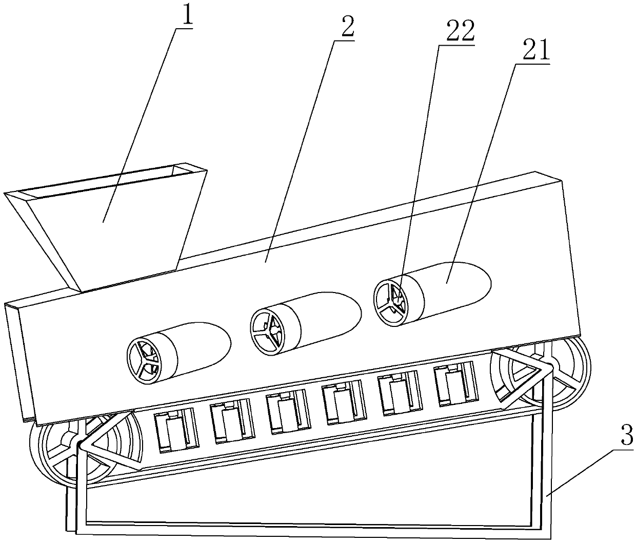 Light material separation device