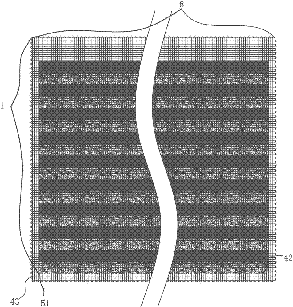 Coiled battery with symmetrical composite mesh pole pieces, cocurrent electrodes and envelope-membrane safety valve