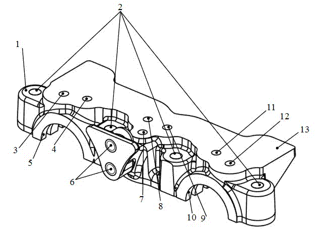 Engine cam shaft bearing cap integrated with VVT oilway