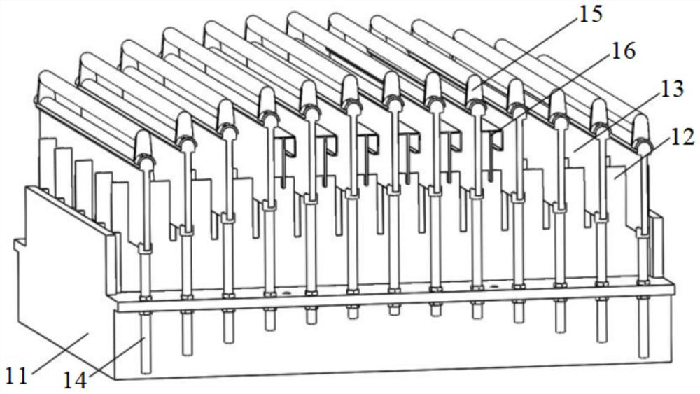 Mechanical loading tooling and loading method for outer grid wall panels