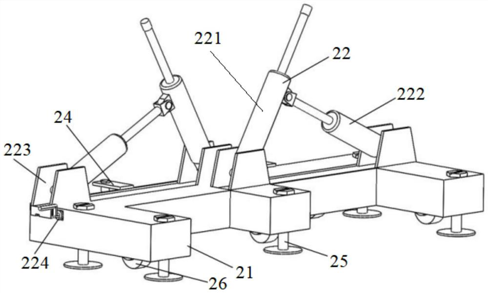 Mechanical loading tooling and loading method for outer grid wall panels