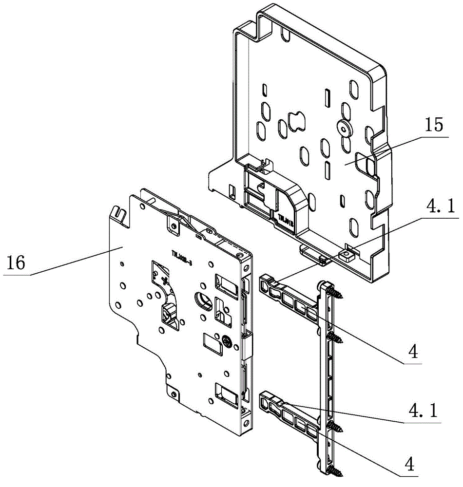 Locking and detaching structure of drawer front panel