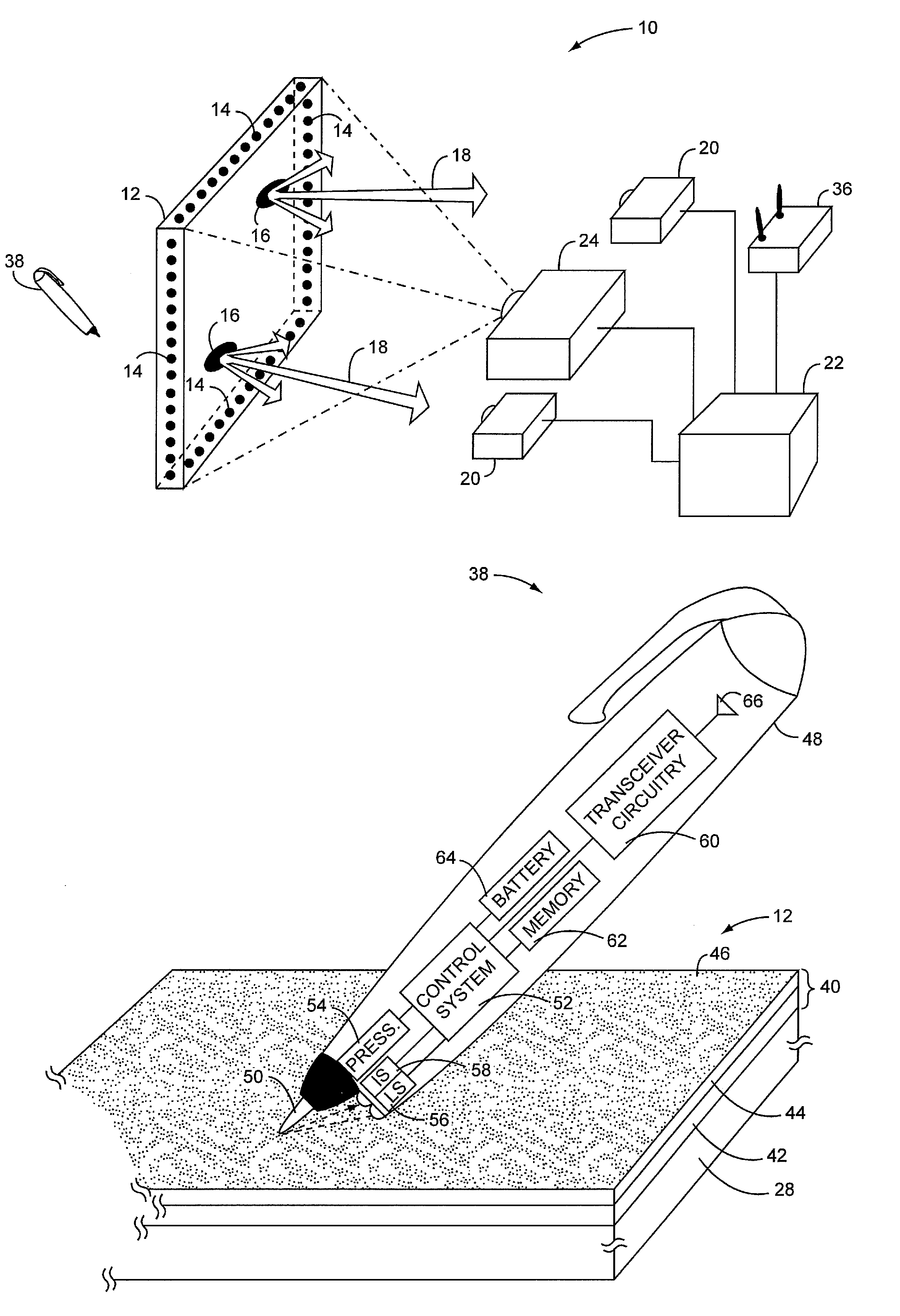 Multi-touch touchscreen incorporating pen tracking