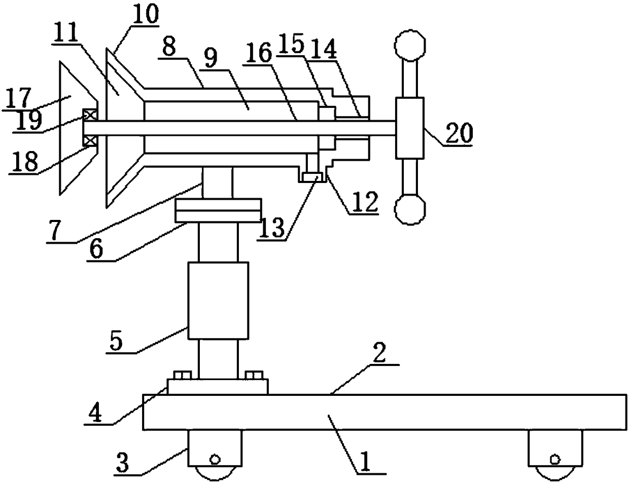 Atomized dust settling device for dust removal during subway construction