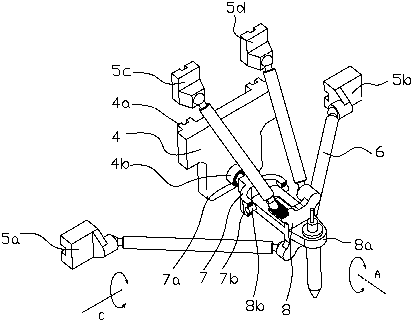 Three-dimensional five-axis computerized numerical control laser cutting machine