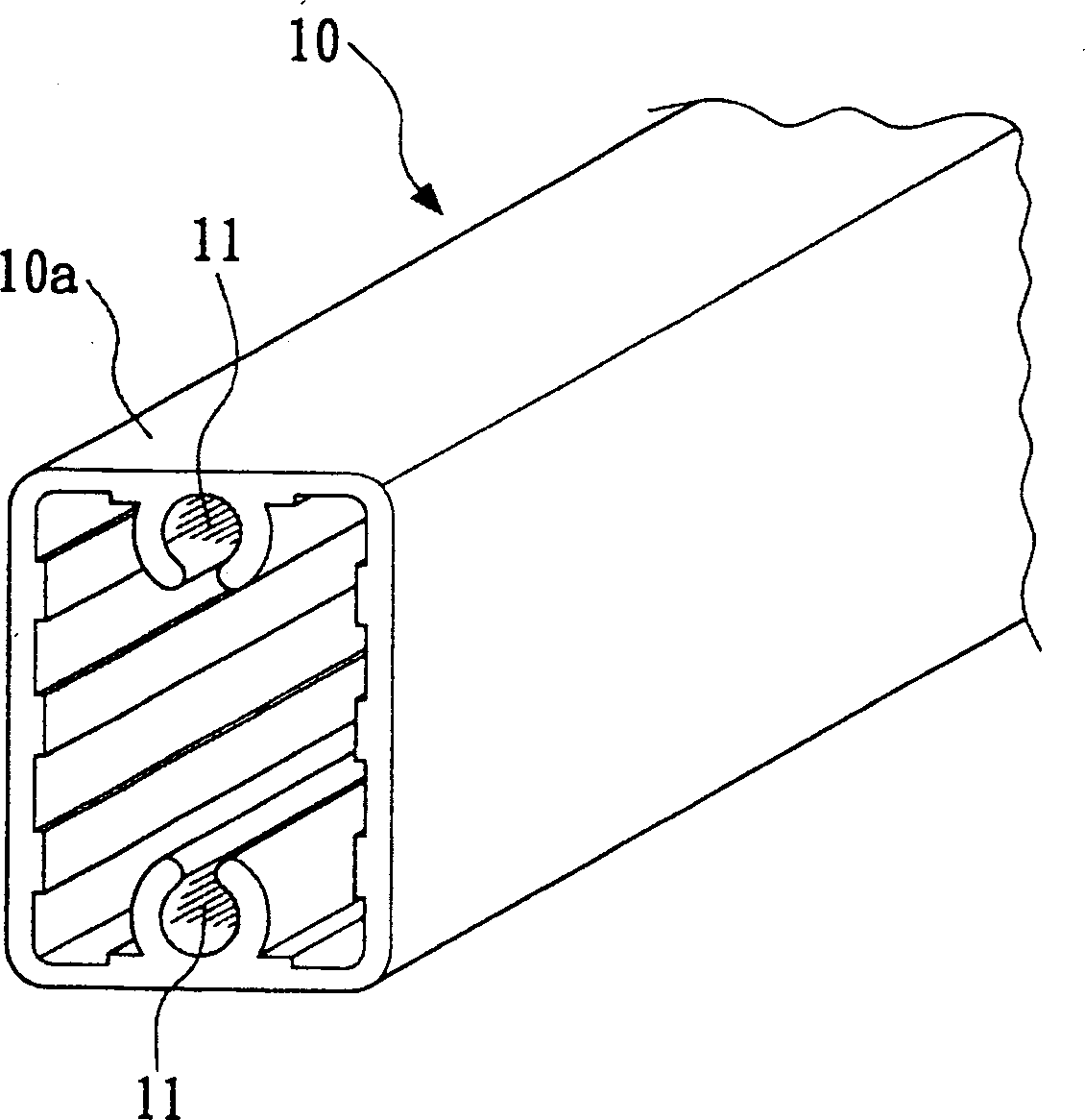 Manufacture of forging decorative door or window frame with straight bars