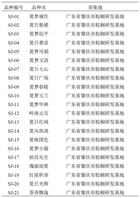 A Marking Method for Marking the Molecular ID Card of New Hybrid Varieties of Four Seasons Camellia