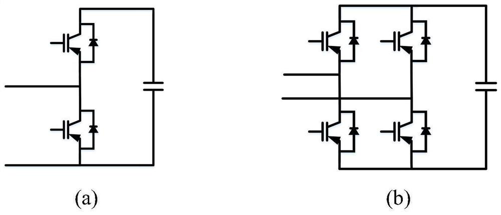 Three-port flexible multi-state switch device based on bridge arm multiplexing and hybrid cascading