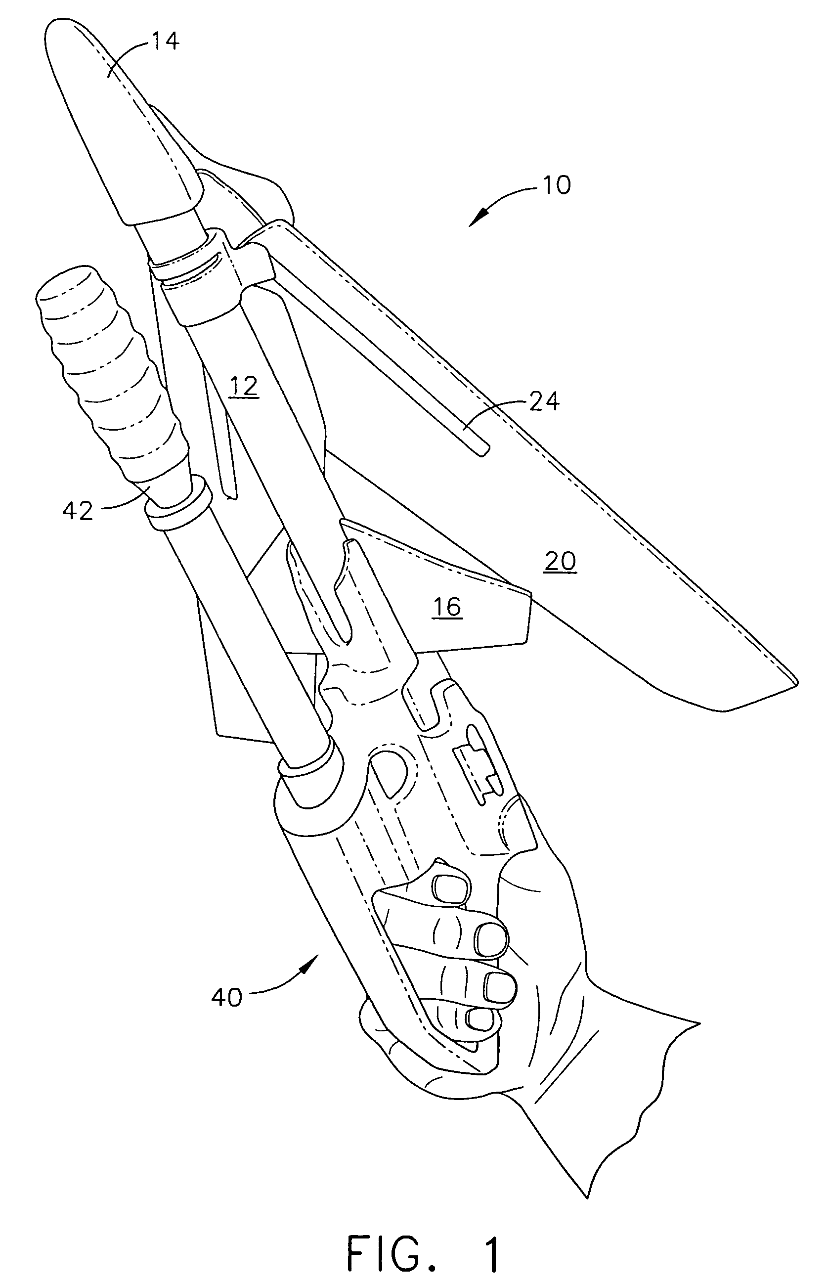 Pneumatically launched folding wing glider toy