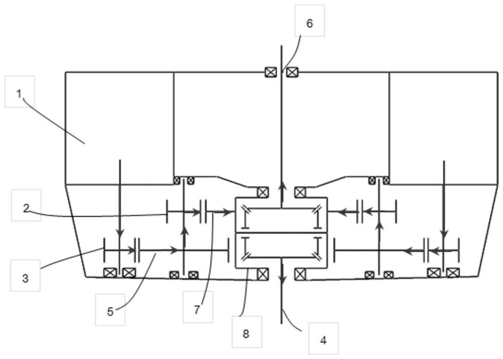 Electric drive axle system with double-motor large-torque output W structure