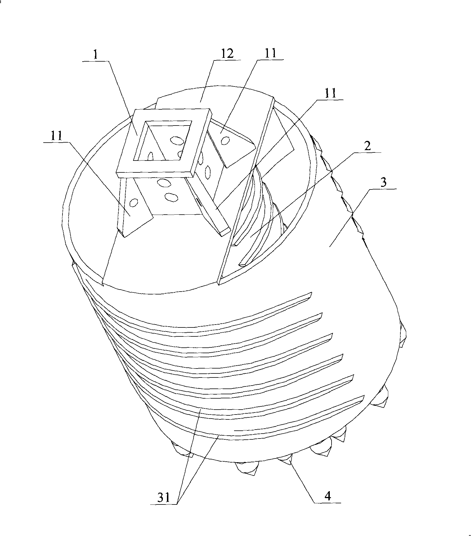 Double-layer barrel type drilling tool