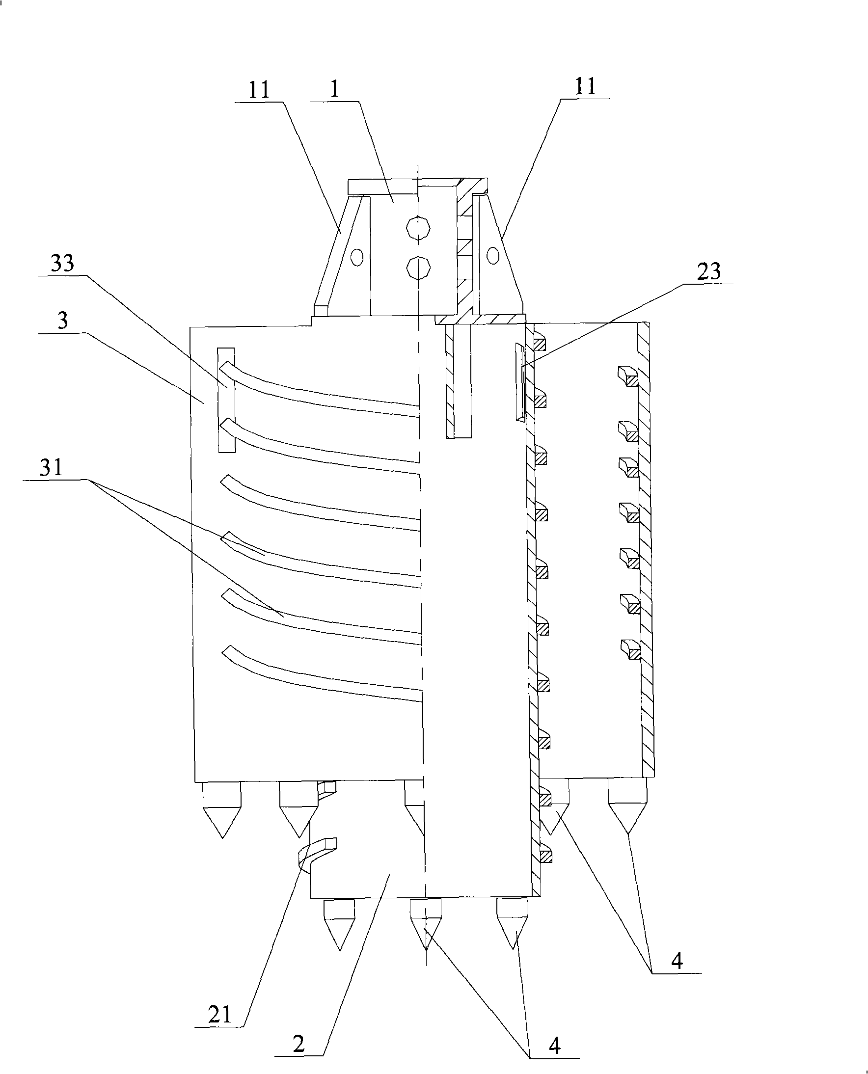 Double-layer barrel type drilling tool