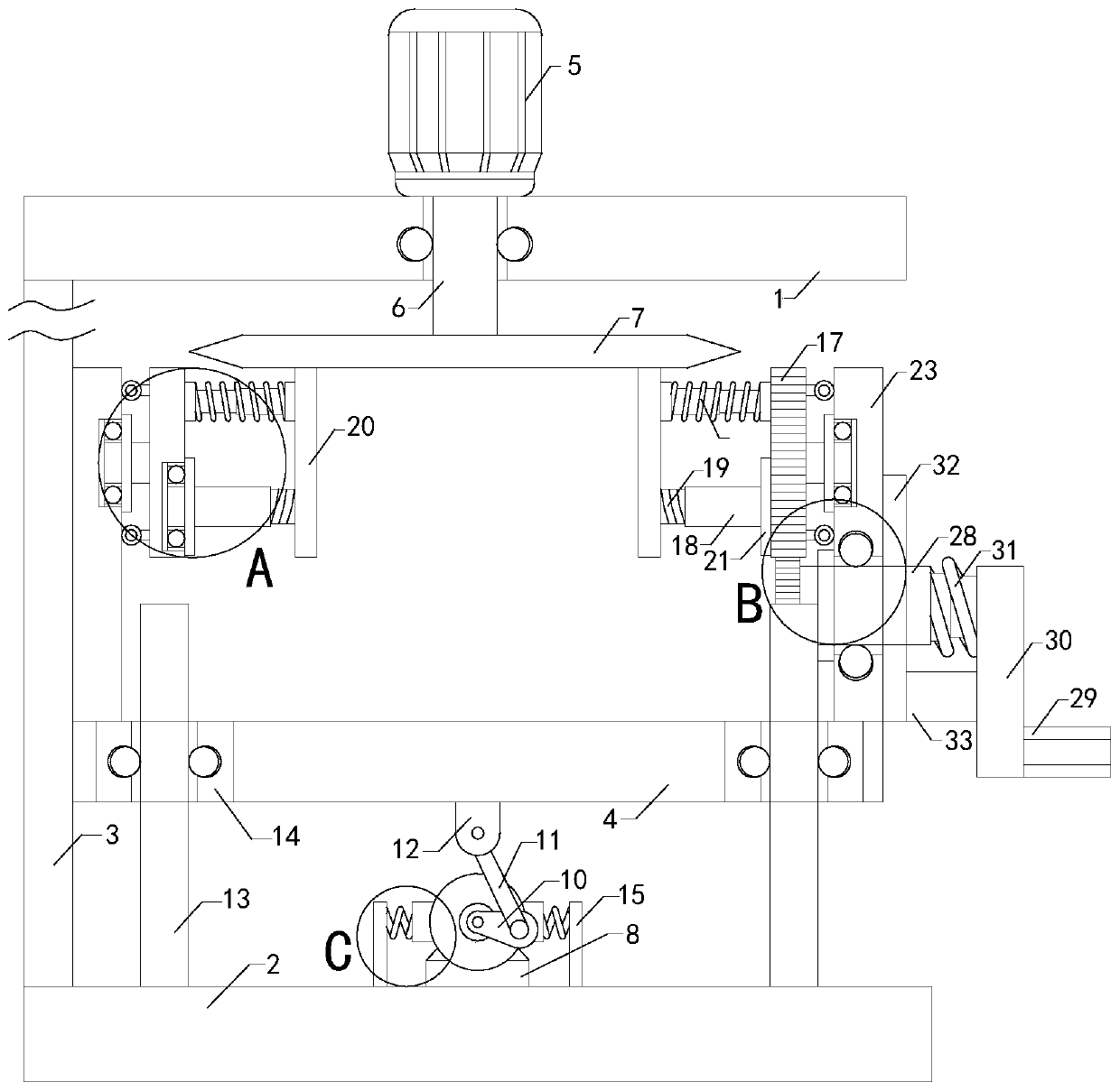 Steel pipe grinding device for rural infrastructure construction