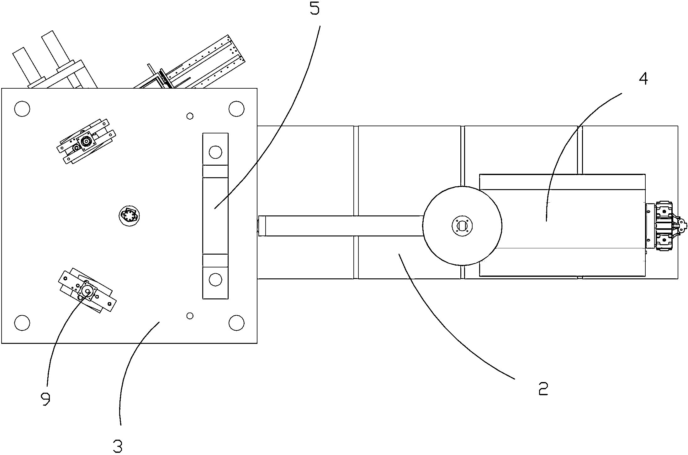 One-step three-station injecting, drawing and blowing plastic molding machine