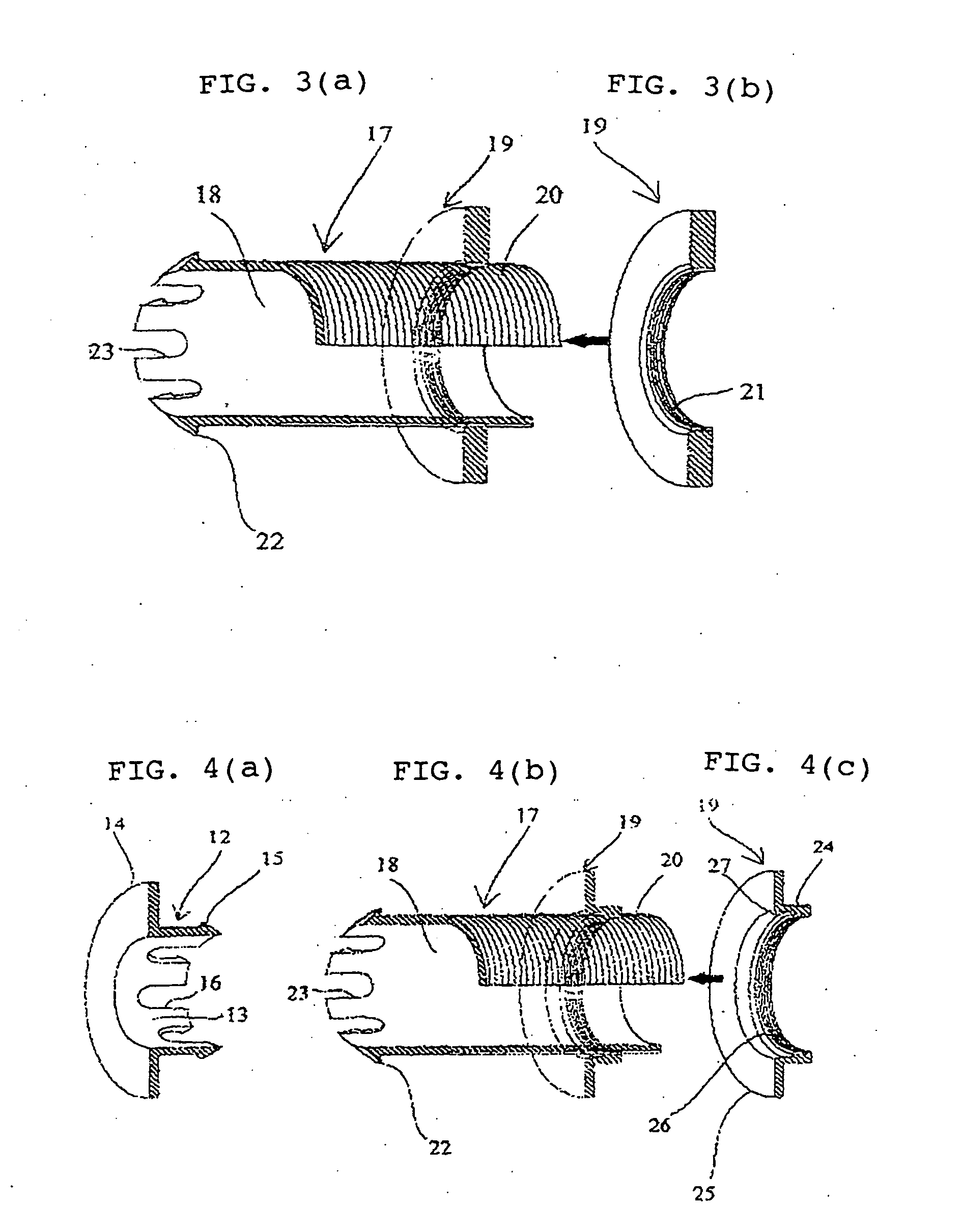 Duct structure of a hollow wall using a through-pass duct member