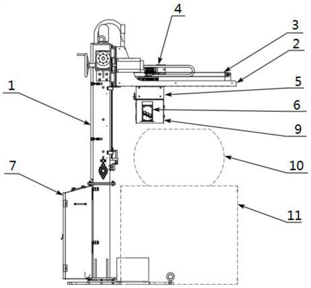 Cantilever type automatic marking equipment