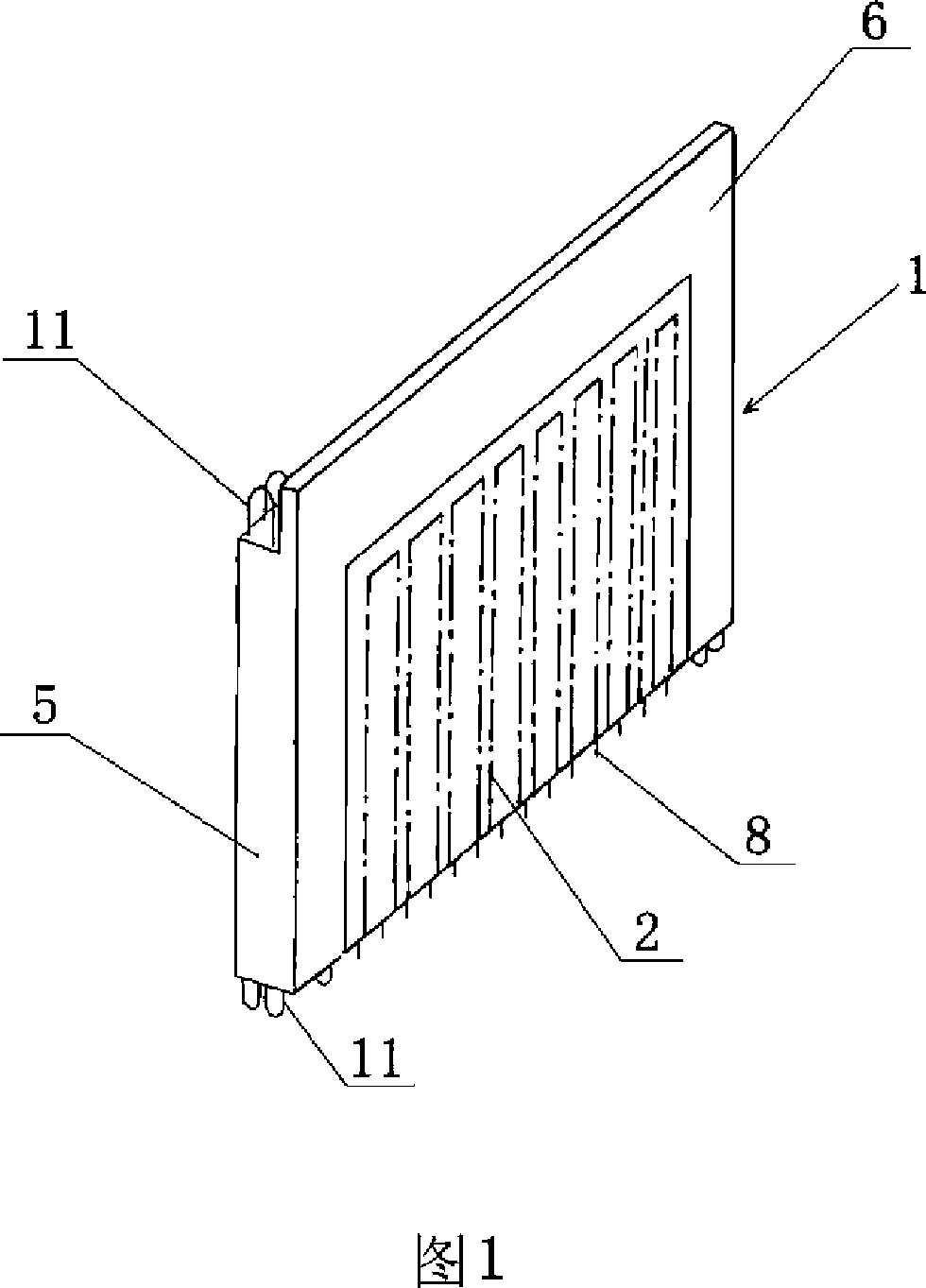 Porous light concrete and common concrete composite member, method for producing same, and building therefrom