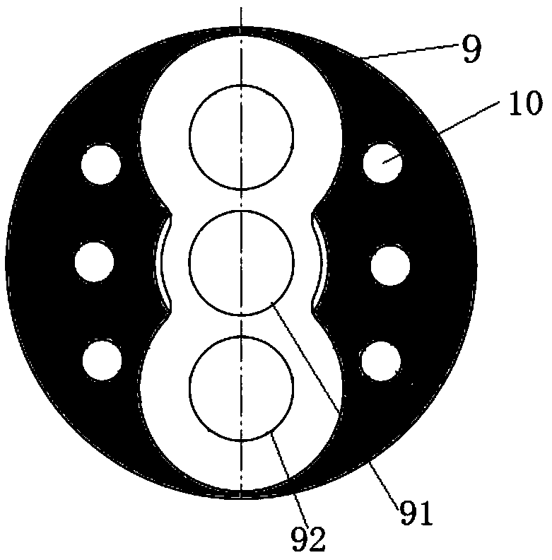 Speed reducer output end sealing structure and RV speed reducer composed of same