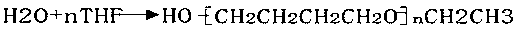 Polymerization method of polytetrahydrofuran single alcohol and diol mixture